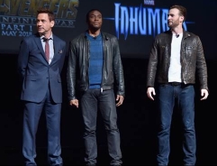 Robert Downey Jr y Chris Evans presentaron al nuevo miembro de la "familia", Chadwick Boseman